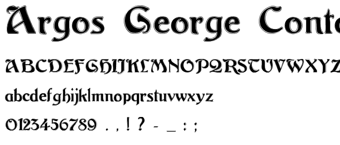 Argos George Contour font